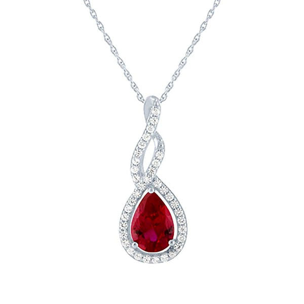 Ruby & White Sapphire Earrings
