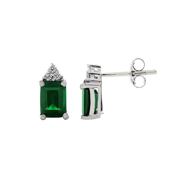 Sapphire Earrings in Sterling Silver