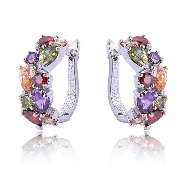 Hoop Earrings Signature CZ Sterling