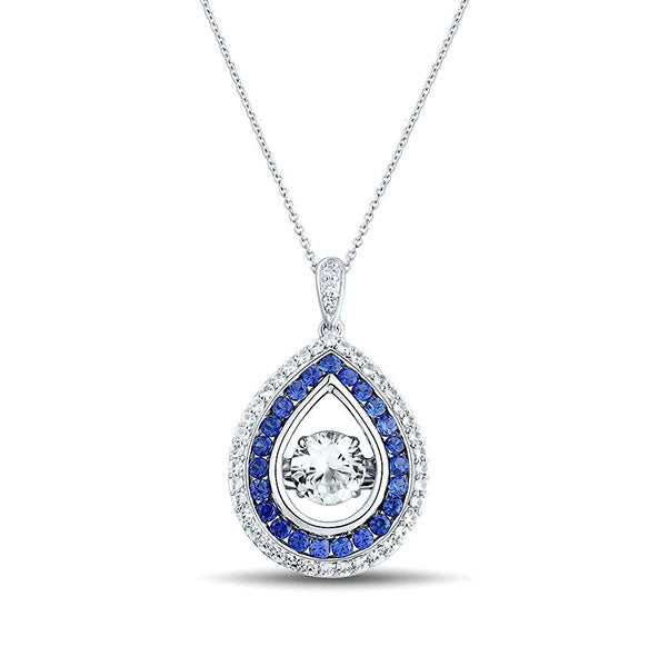 Sapphire Pendant in Sterling Silver